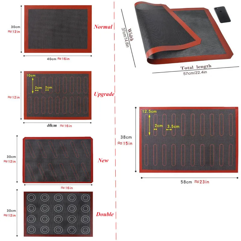 Perforated Silicone Baking Mat Non-Stick High Temperature Resistant Cookie Bread Baking Mat Oven Microwave Kitchen Baking Tools