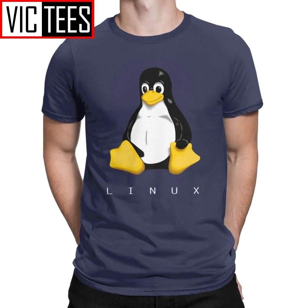 Linux T Shirt Men's 100 Premium Cotton  Leisure T-Shirt Crew Neck Tees Short Sleeve Sweatshirt New Arrival Clothing Europe