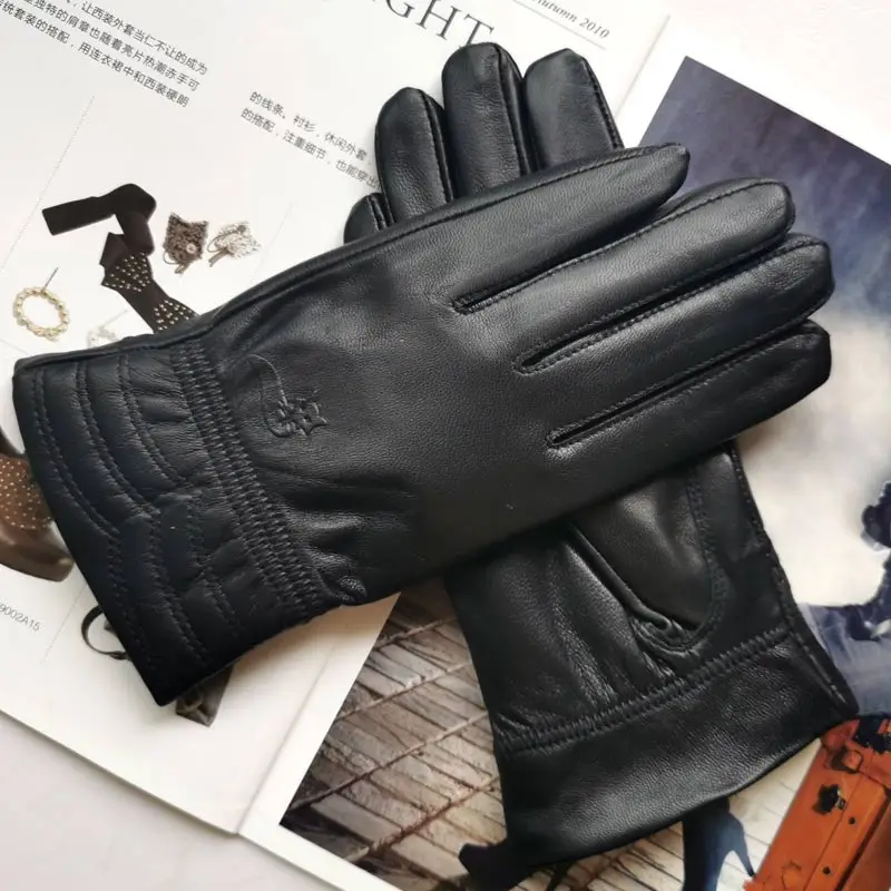 Real Leather Gloves Female Spring Autumn winter Thin Short Style Fashion Trend Slim Hand Sheepskin Woman's Leather Glove