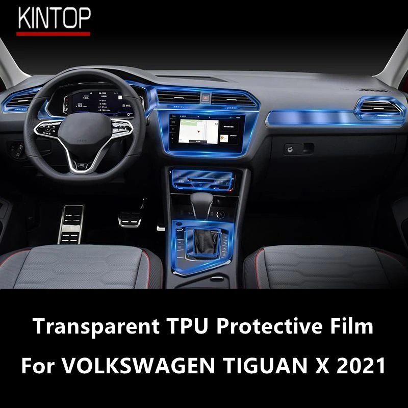 

For VOLKSWAGEN TIGUAN X 2021 Car Interior Center Console Transparent TPU Protective Film Anti-scratch Repair Film