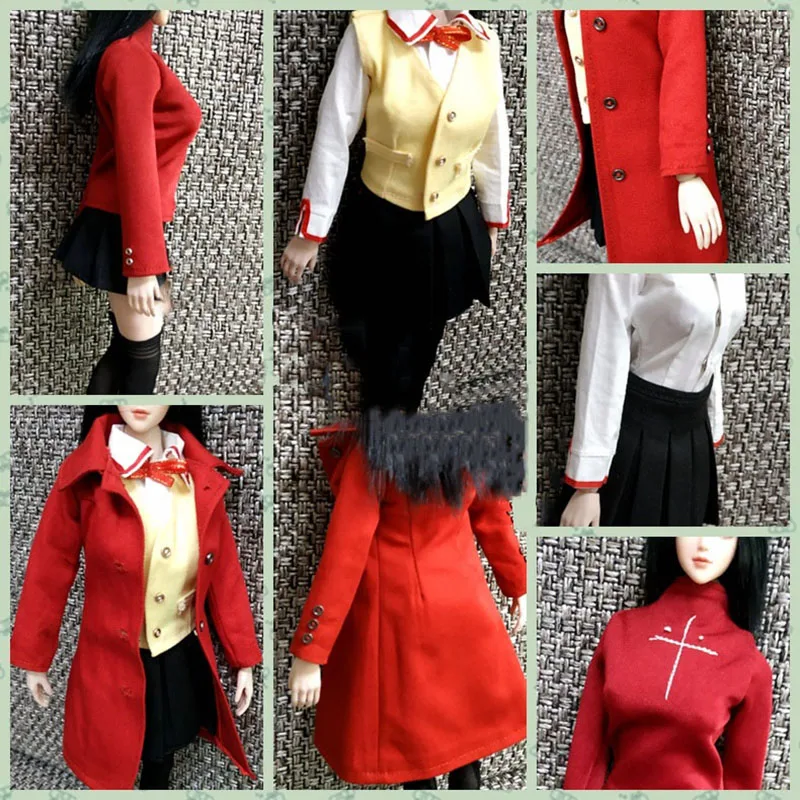 1/6 Scale Female Soldier Accessories Jacket Red Magician Performance Costume Adventure Girl Suits 12Inch Action Figure