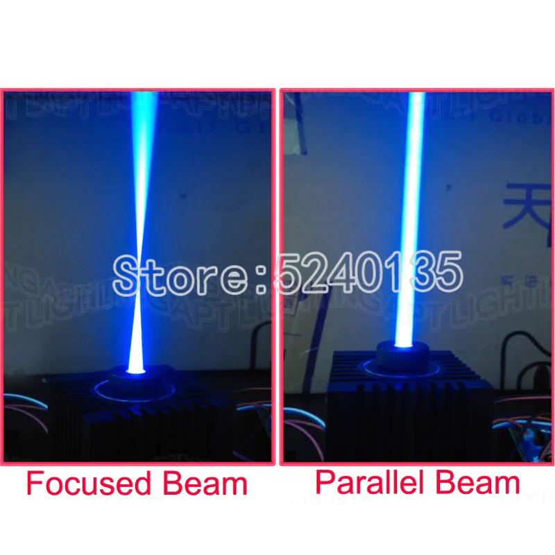 High power laser engraving machine module 2000mw / 2w blue light 450nm laser head with TTL / PWM send glasses