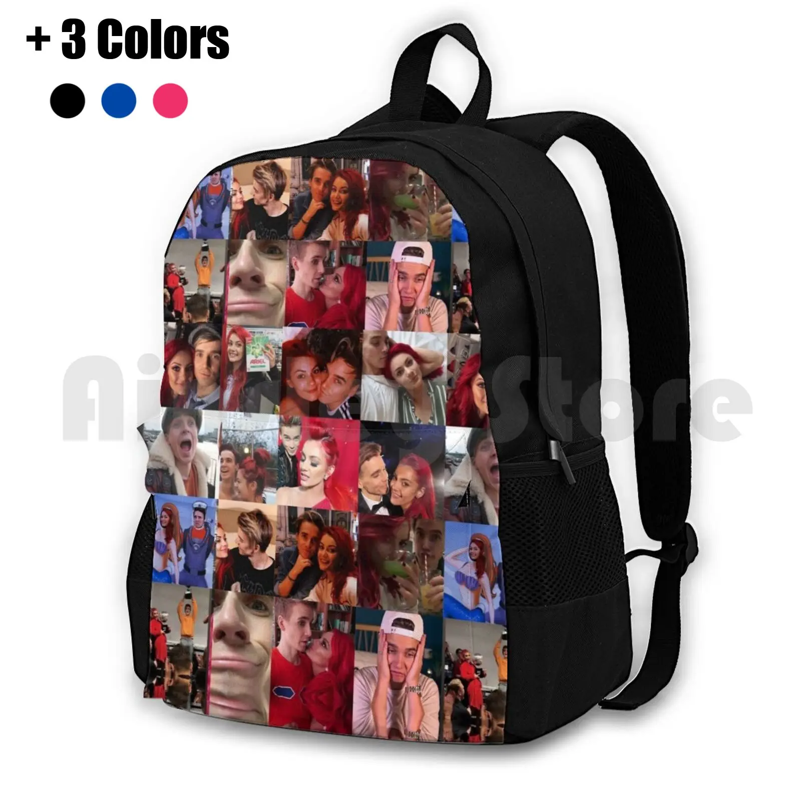 Joe Sugg And Dianne Buswell Collage Outdoor Hiking Backpack Waterproof Camping Travel Joesugg Diannebuswell Joanne