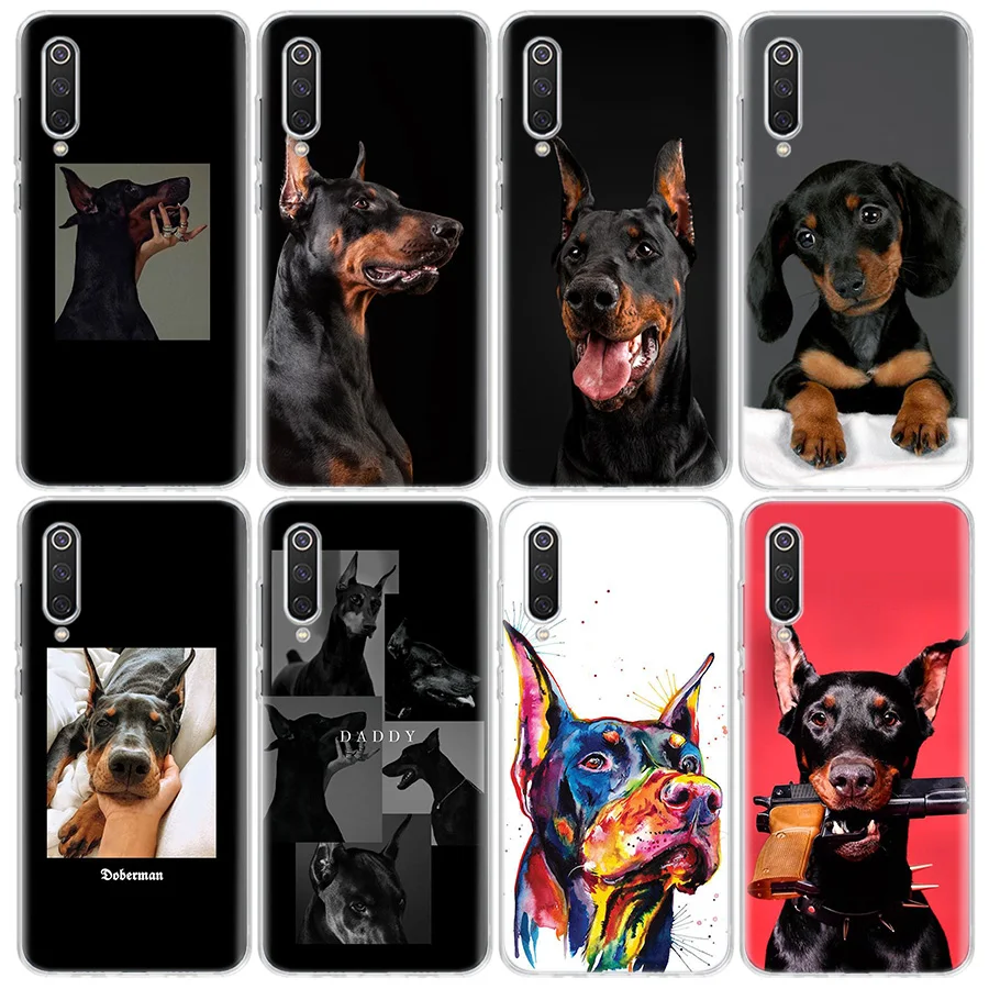 Animal Dachshund Doberman dog Phone Case For Xiaomi Redmi Note 11 12 Pro Plus 12S 11S 11T 11E 10S 10 9 9S 9T 4G 5G 8 8T 7 Cover