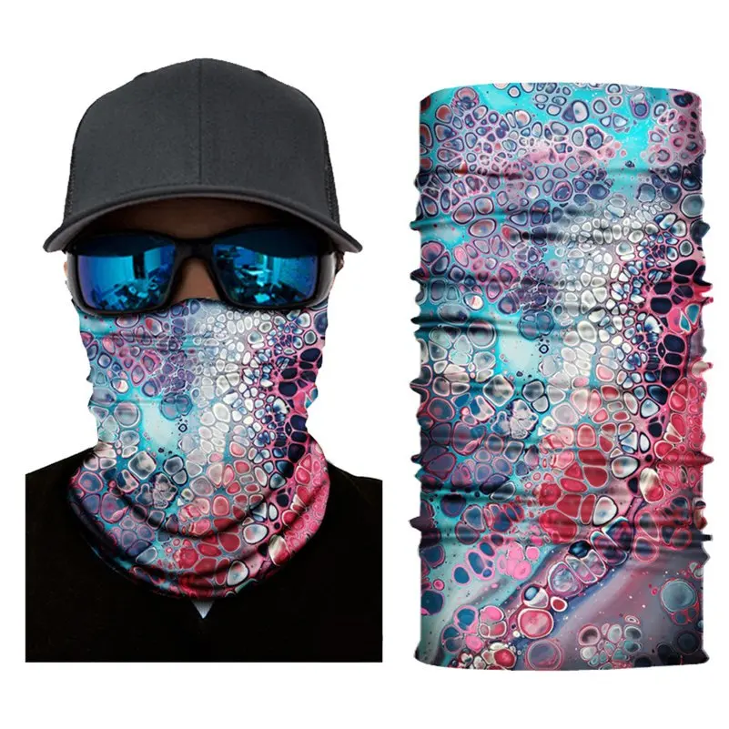 Alta elástica colorido sem costura bandana balaclava velo pescoço buff ciclismo pesca balaclava masculino feminino cachecol tubo rosto escudo