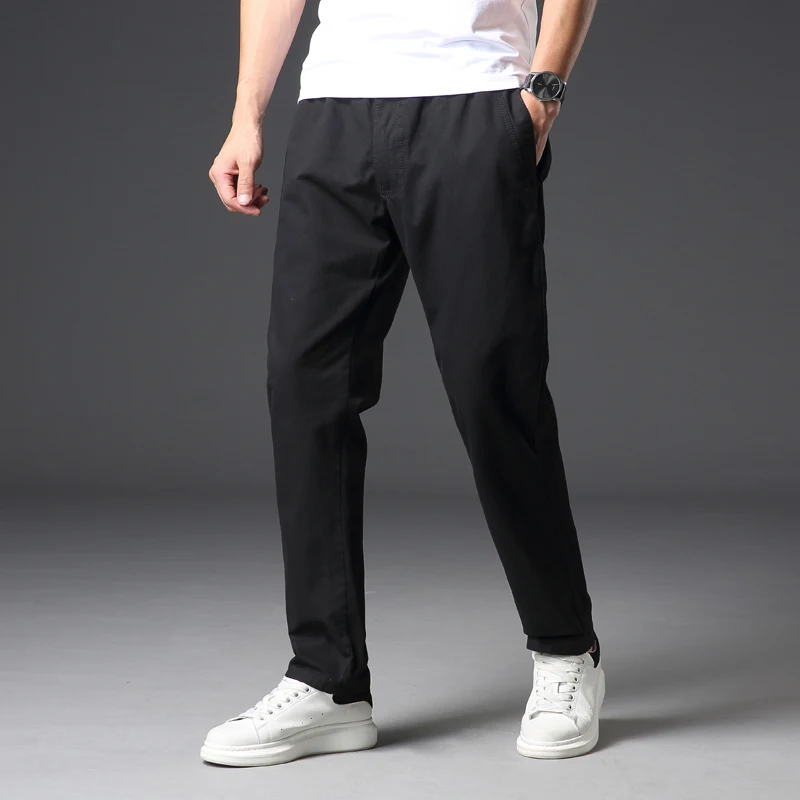 Men Casual Pants 2021 New Plus Fat Big Cargo Pants Thin Loose Extra Large Size Elastic Waist Fat Guy Pants Men Size Plus 6XL