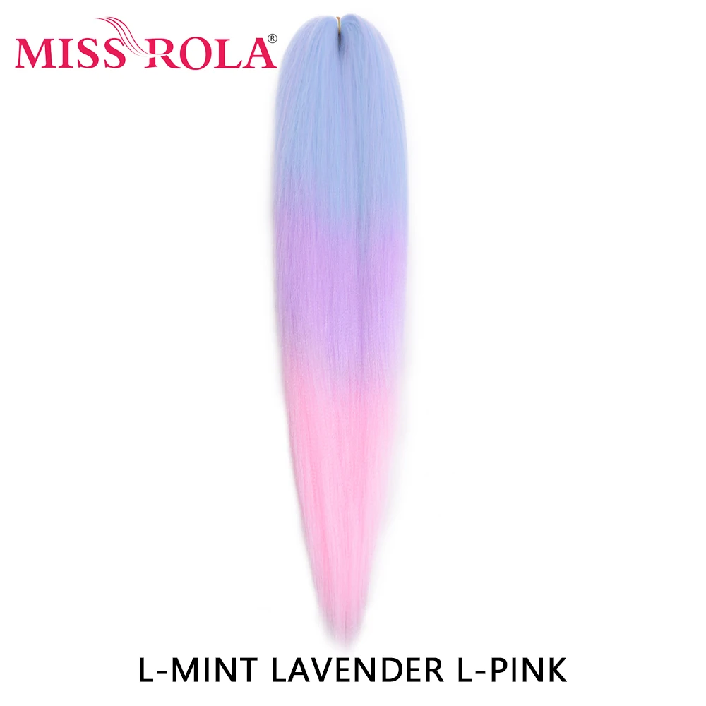 Miss Rola Synthetische 30 Inch 100g Kanekalon Haar Vlecht Yaki Recht Pre Uitgerekt Roze Groothandel Bulk Haarverlenging Jumbo Vlecht