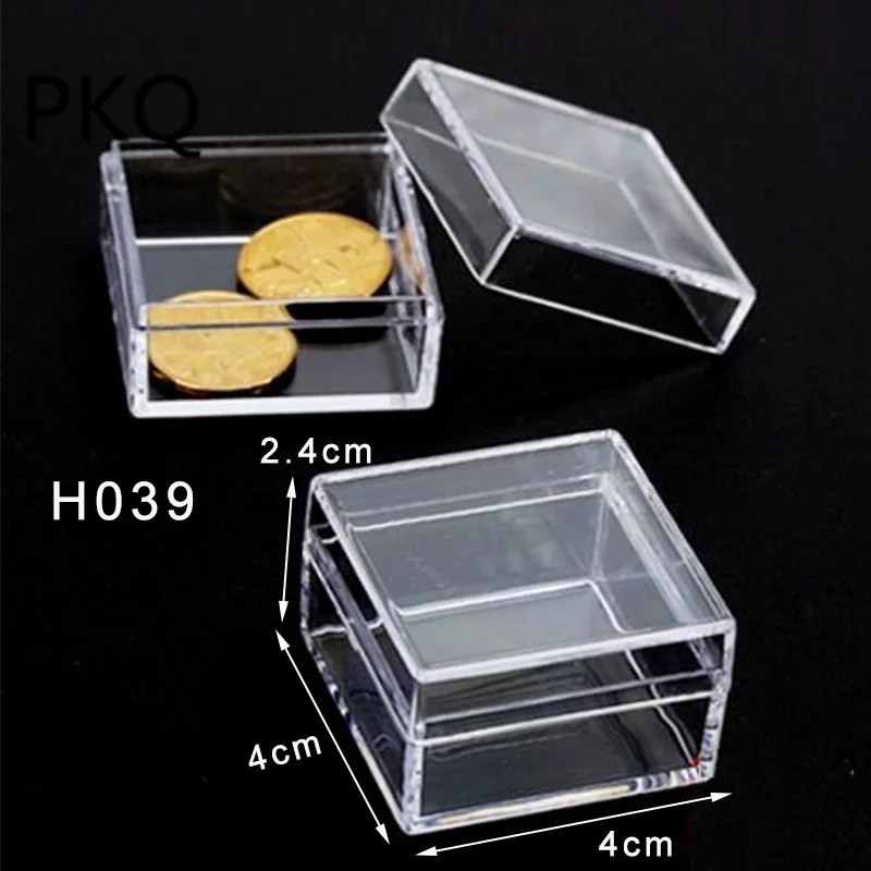 Small Square Box Clear Plastic Storage box for DIY Tool Nail Art Jewelry accessories beads mini crafts case container 1pcs