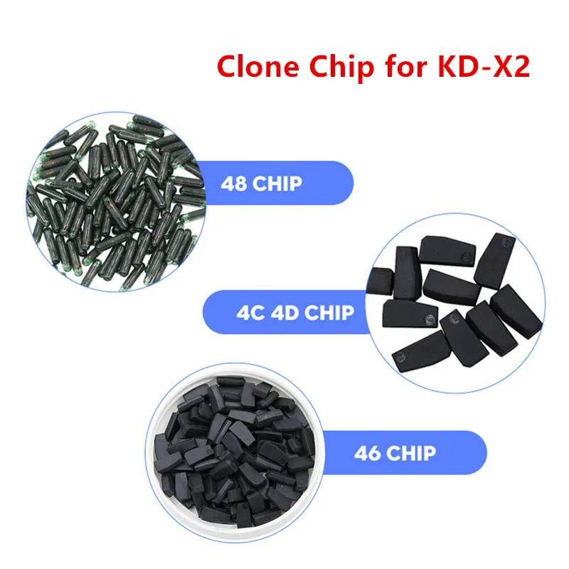 10pcs/lot KD-X2 KD 4C 4D 46 48 CN1 CN2 CN3 CN6 Car Key Clone Chip Transponder for KEYDIY KD X2 Key Programmer KD-X2 Clone Chip