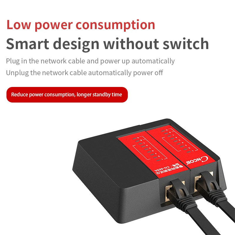 CNCOB RJ-45 إيثرنت كابل اختبار RJ11 RJ12 خط الهاتف الكاشف المقتفي اختبار أداة