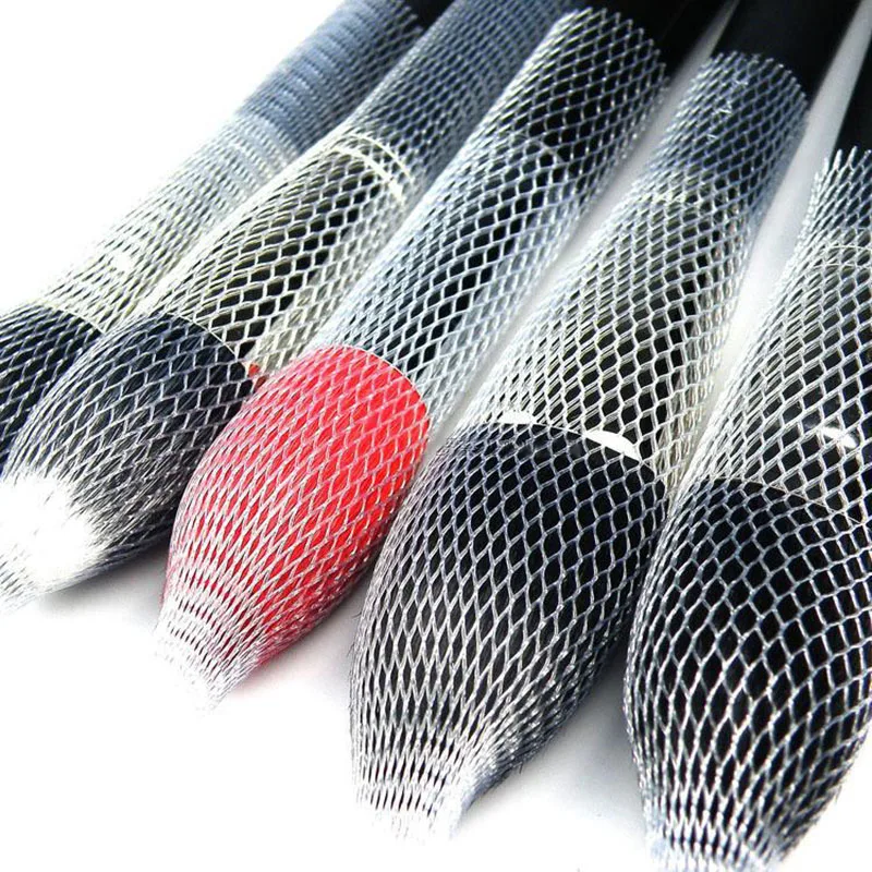 50 Pcs Mesh Flexible Net Protectors Cover Sheath Beauty White Cosmetic Make Up Brushes Guards Convenient Brochas Maquillaje Tool