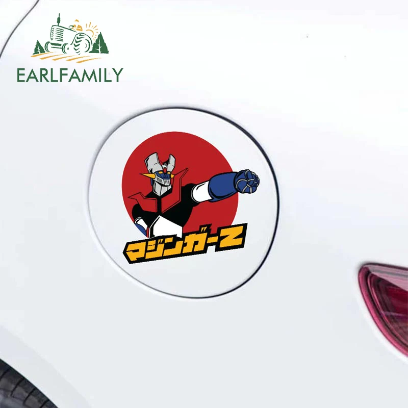 EARLFAMILY 13cm x 12.5cm For  Mazinger Z Car Stickers Personality Decals Waterproof Vinyl Anime Car Accessories Scratch-Proof