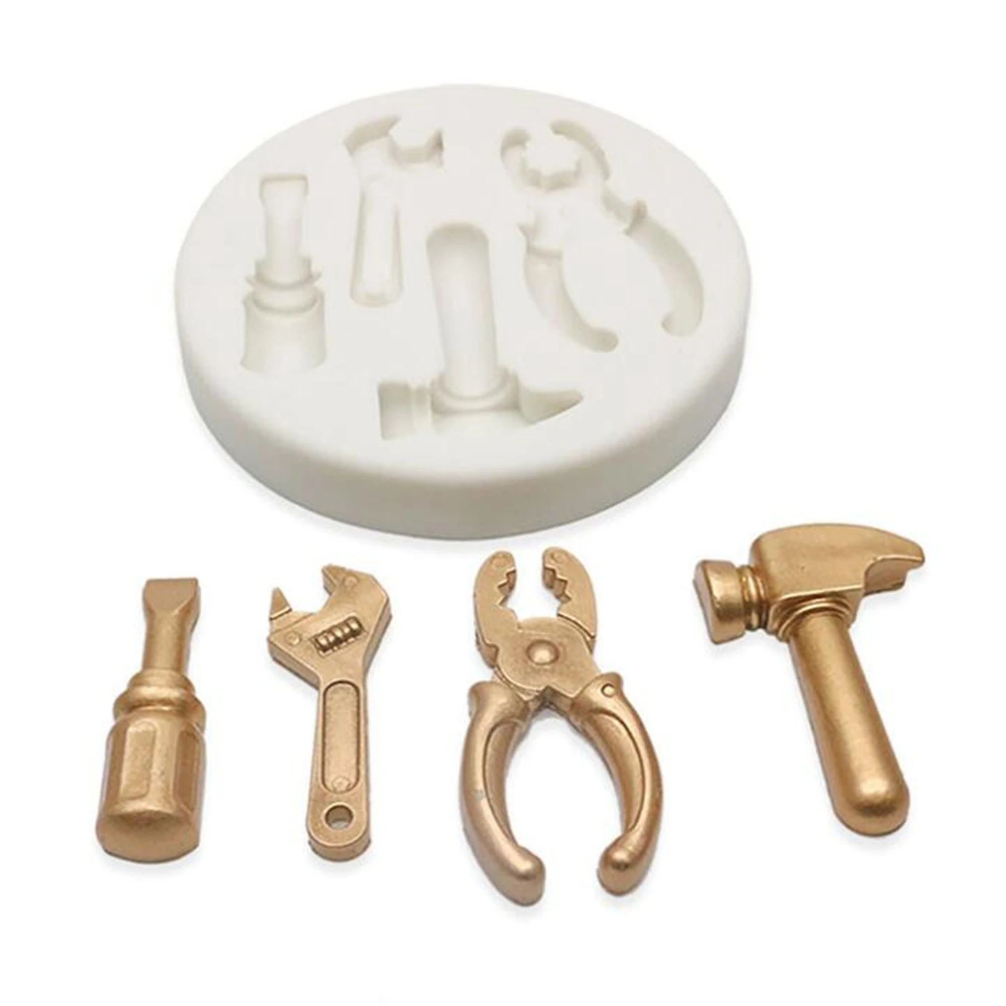 3D Screws Hammer Wrench Silicone Fondant Chocolate Molds DIY Baking Cake Decoration Tools Kitchen Baking Accessories