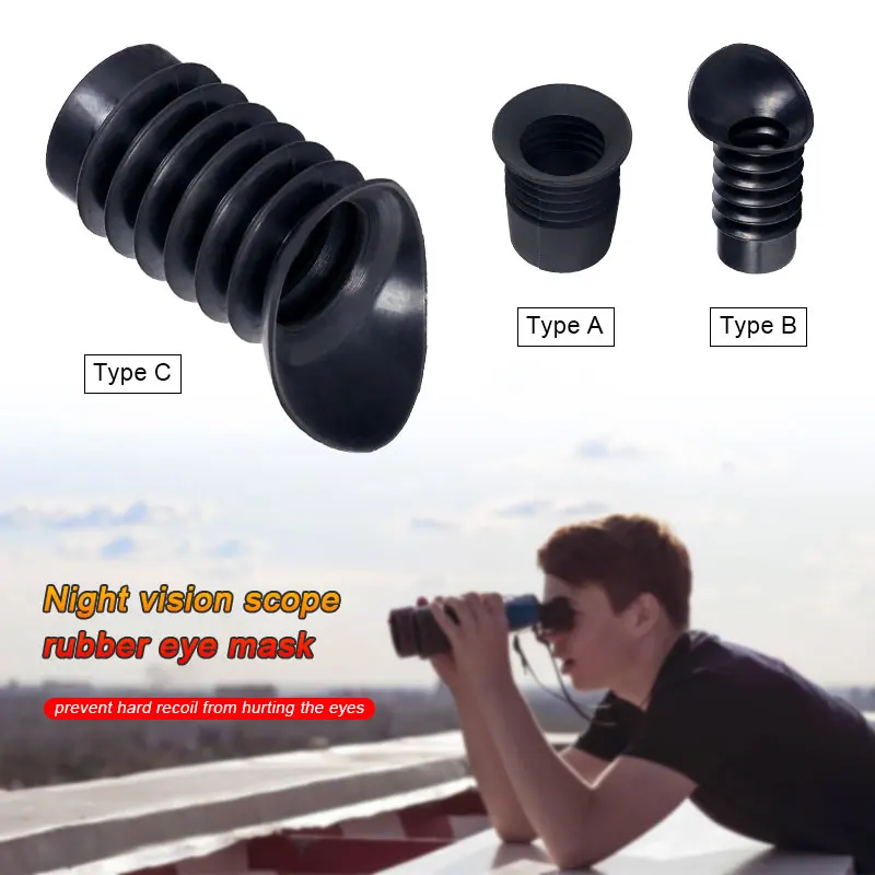 Tactical Hunting Flexible Rifle Scope Ocular Eye Protector Rubber Scope Lens Recoil Cover Eye Cup Extender Eyeshade Anti Impact