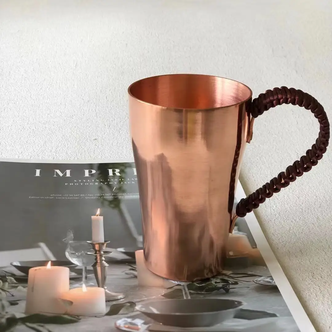 Pure Copper Beer Mug, Handcrafted Moscow Mule Cup, Hammered Coffee, Wine Mugs, Drinkware Tableware