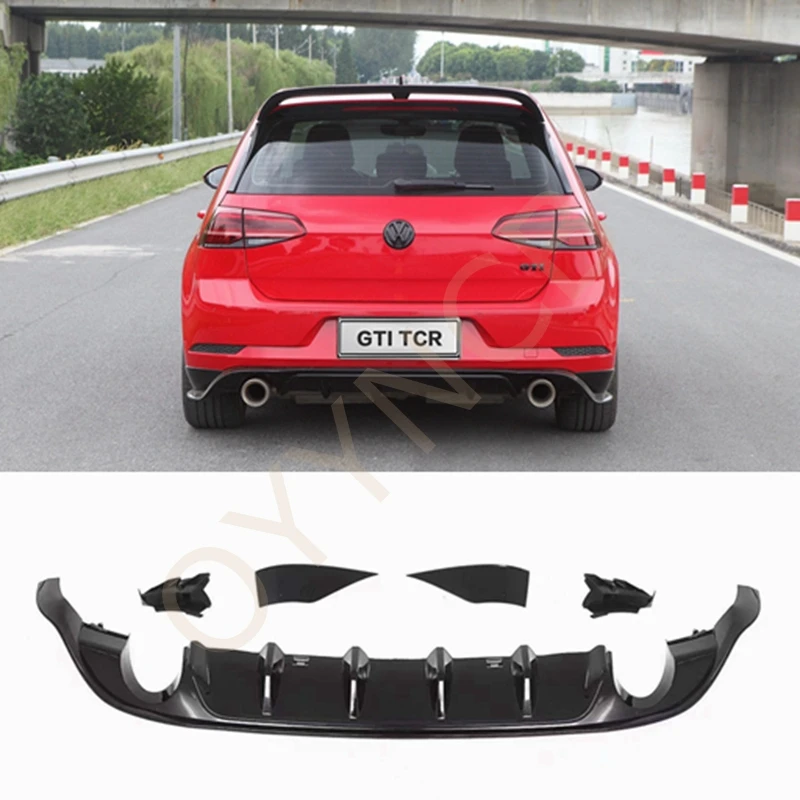 for Volkswagen Golf 7.5 GTI MK7.5 GTI TCR   High quality car rear bumper diffuser Rear side splitter spoiler lip