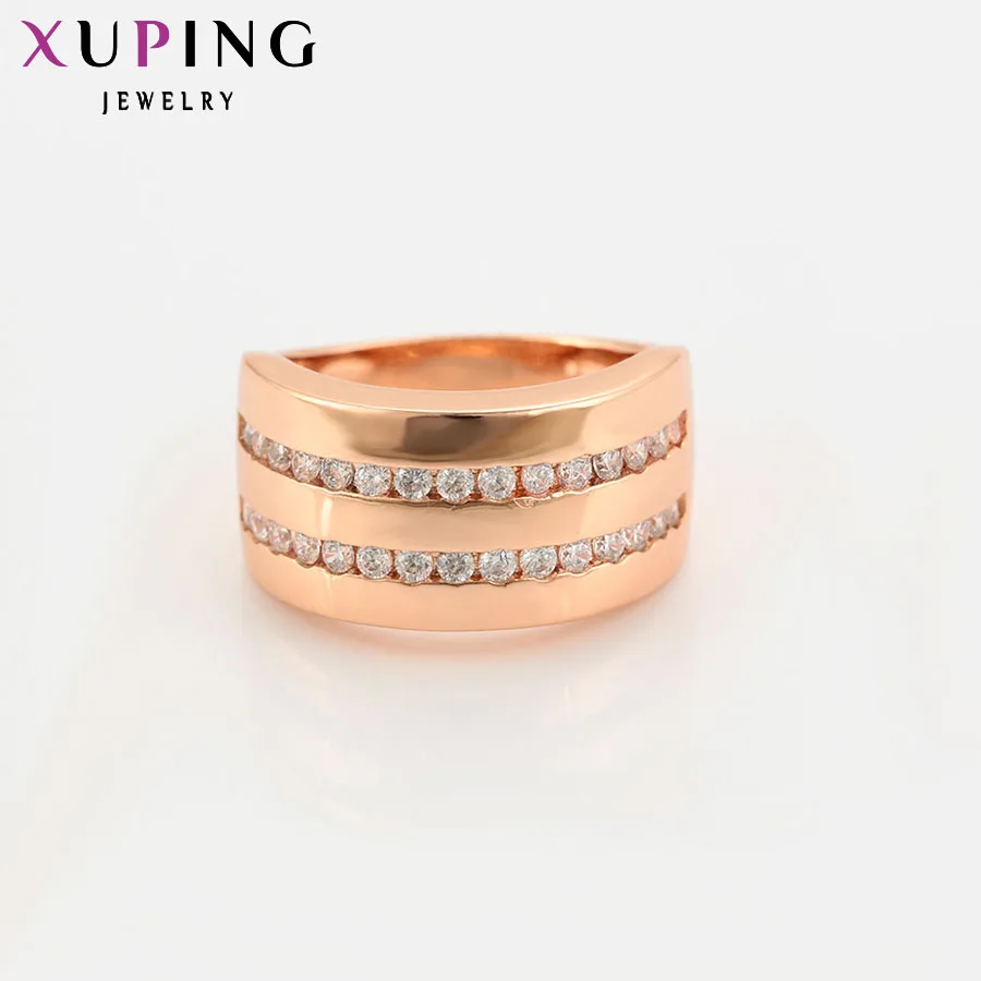 Xuping Jewelry Charm Hoop Earring and Ring Fashion Europe Style Jewelry Sets for Women Store Party Gift 64980