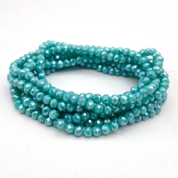 2 3 4 6 8mm Faceted Flat Malachite Green Glass Crystal Beads Spacer Loose Beads for Jewelry Making Necklace Bracelet DIY