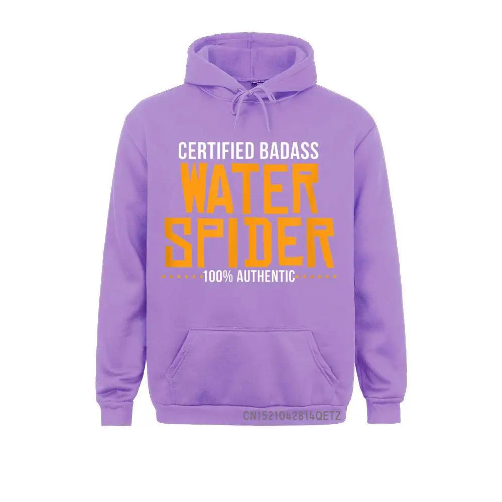 Men's Long Sleeve Certified Badass Water Spider Chic Sweatshirts Classic Hoodies Faddish Casual Clothes