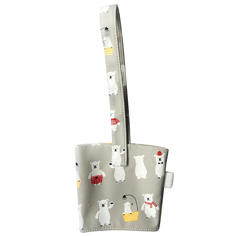 12 partternアニマルカップバッグキャリアミルクティージュース用ポータブルピュアカップカバーアウトドア用の素敵な無臭の小さなギフトハンドバッグ