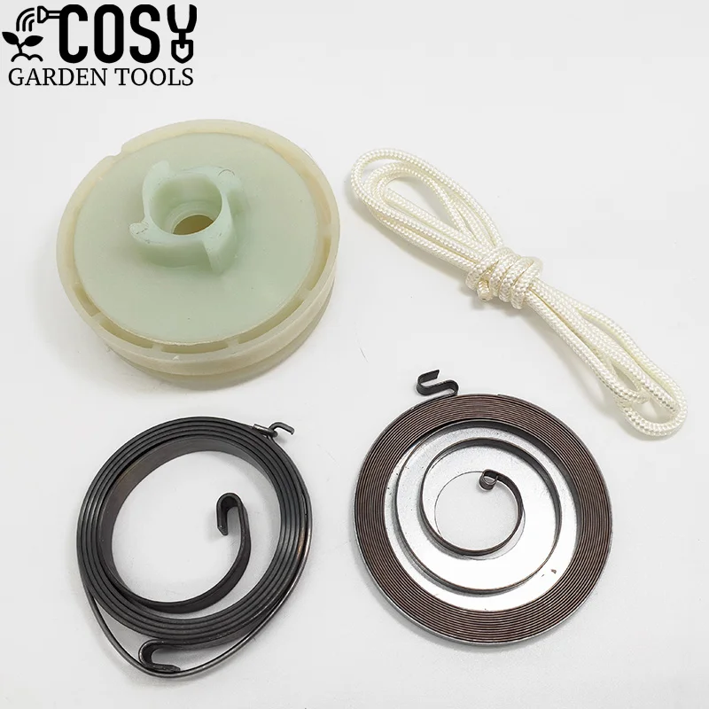 

Chainsaw Recoil Easy Starter Pulley with Springs Durable Rotor Pull Rope Kit For Chinese 4500 5200 5800 52cc 58cc Spare Parts