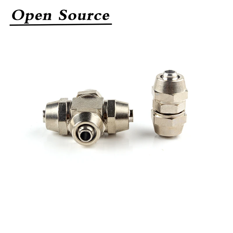 Tube OD 4mm 6mm 8mm 10mm 12mm 14mm 16mm Pneumatic Quick Screwing Brass Pipe Fitting T-type  L-type  Cross-type  Diaphragm-type