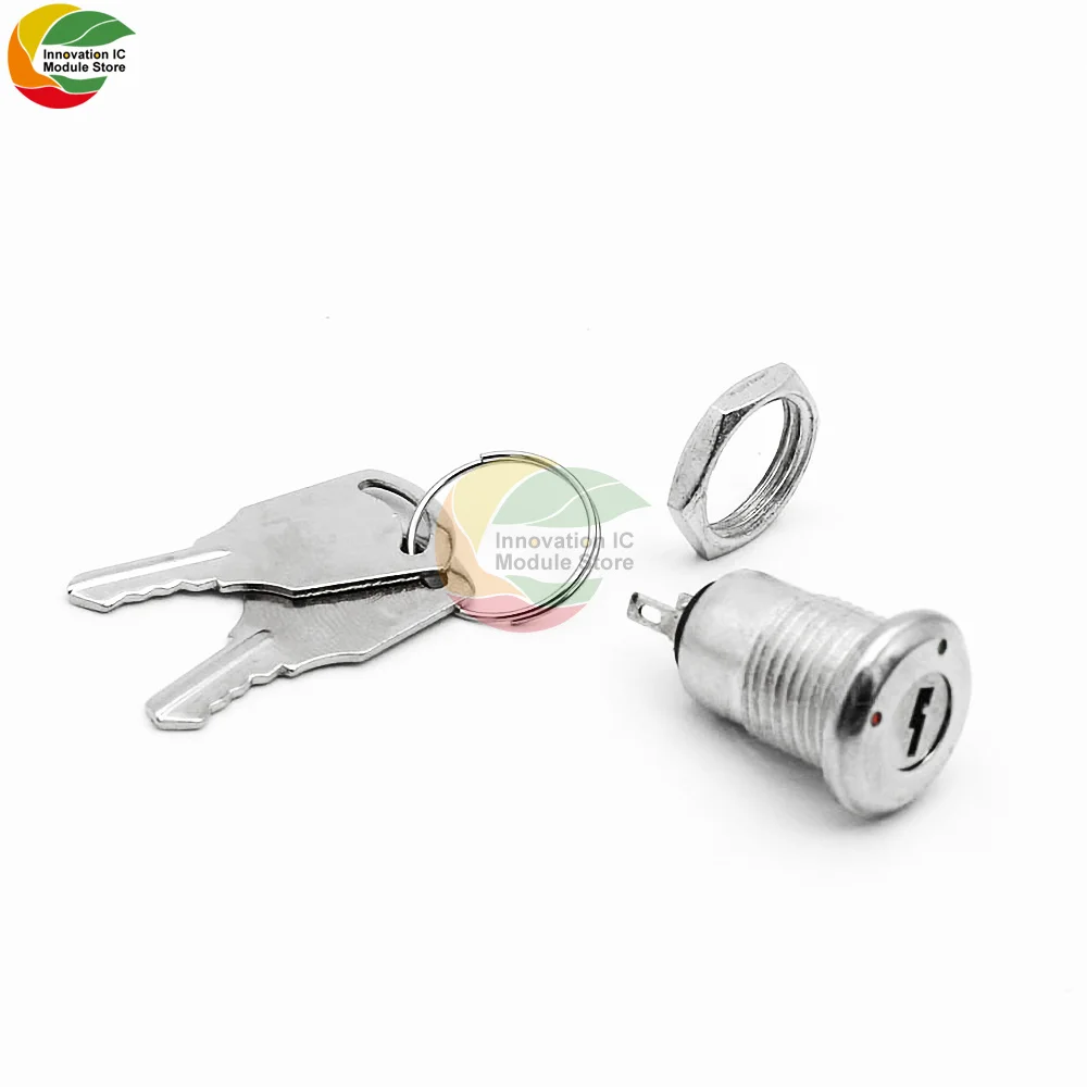 KS-02 12mm 1A 250V key switch on/off lock switch normally open second gear small key switch