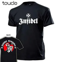 Tシャツinfidel crusader,2コレクタブルカイト,ホラー,軍隊,Bundeswehr,Tシャツ