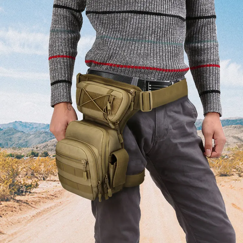 Men Leg Bag Outdoor Waist Pack Thigh Bags Utility Belt Pouch Hiking Male Waist Hip Motorcycle Sport Fanny Camping Fishing Bags