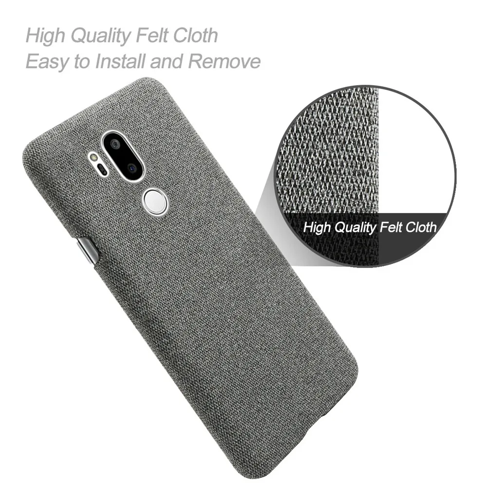 Cloth Cases For LG G7 ThinQ Case Slim Retro Cloth Hard Cover For LG G7 6.1\