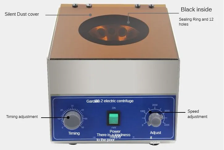 220V 80-2 laboratory bench low speed centrifuge electric medical centrifuge 4000rpm 12 x 20ml 0-60 minutes timing