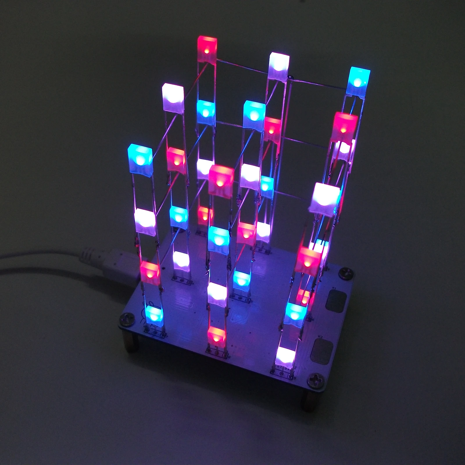 DIY Electronic Kit Touch Control colorful Cube 3x3x4 Multicolour LED Light Cubes Diy SMD Training Kits