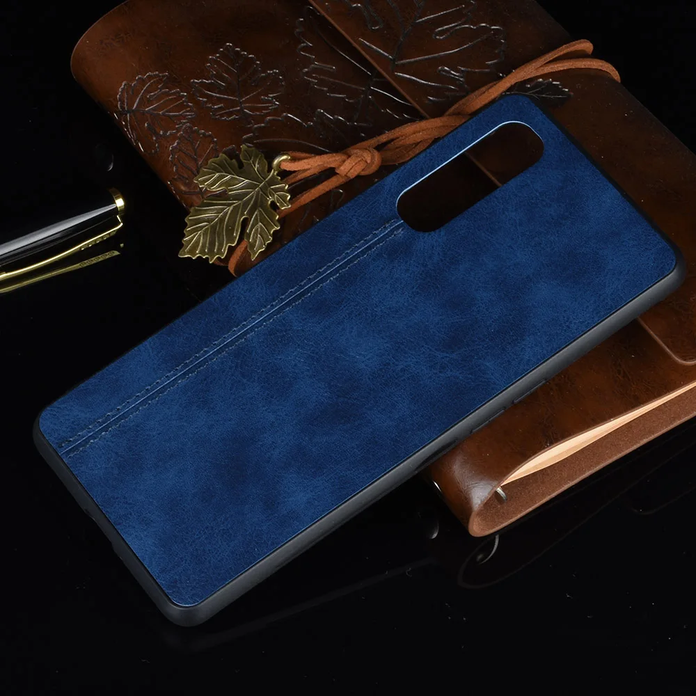 Oppo Reno3 Pro 5G Case Reno 3 Pro Suture Calfskin Soft Edge PU Leather Hard Phone Cover For Oppo Reno 3 Pro PCRT00 Back Case