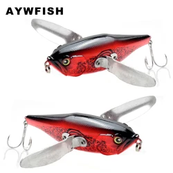 AYWFISH Popper 120mm 34g Rotated Wings BKK Hook Topwater Minnow Hard Plastic Swimbait Saltwater Floating Fishing Lure Wobbler