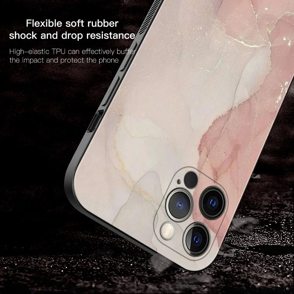 Marble Art Fashion Pattern Phone Case For Apple iPhone 15 14 11 13 12 Pro Max 13 12 Mini X XR XS 7 8 Plus Funda Silicone Cover