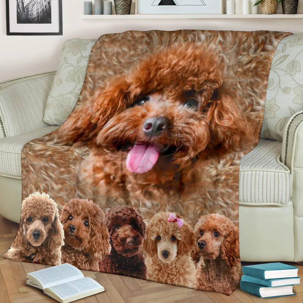 Funny face poodle fleece blanket 3D Printed Blanket Adults/kids Fleece Blanket Sherpa Blanket