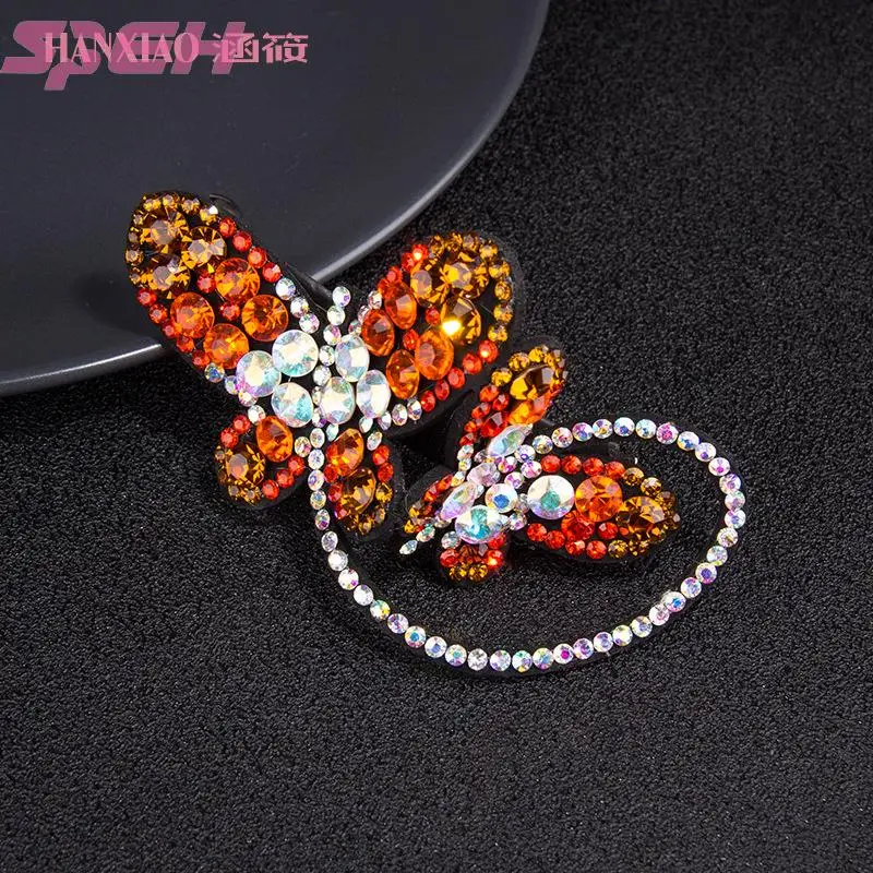 Cute double butterfly hairpin female  horse tail clip back head clip cross clip hair clip minimalistic hair ornaments