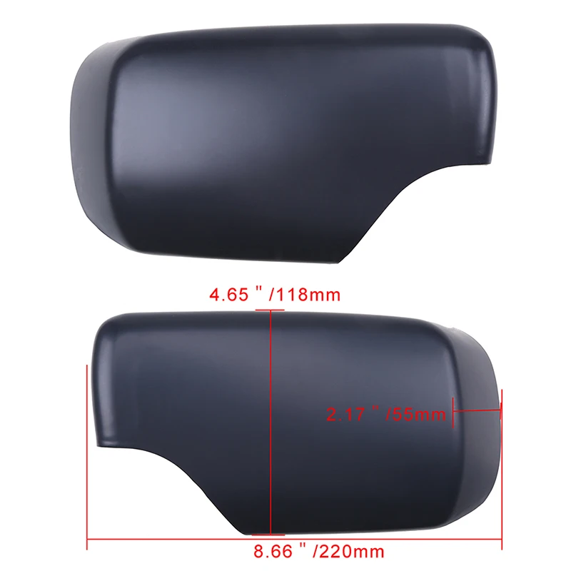 POSSBAY Pair Car Driver Side Rearview Mirror Cover Matte Black for BMW 5 Series E39 Sedan/Touring 1996 1997 1998-2003 Auto Goods