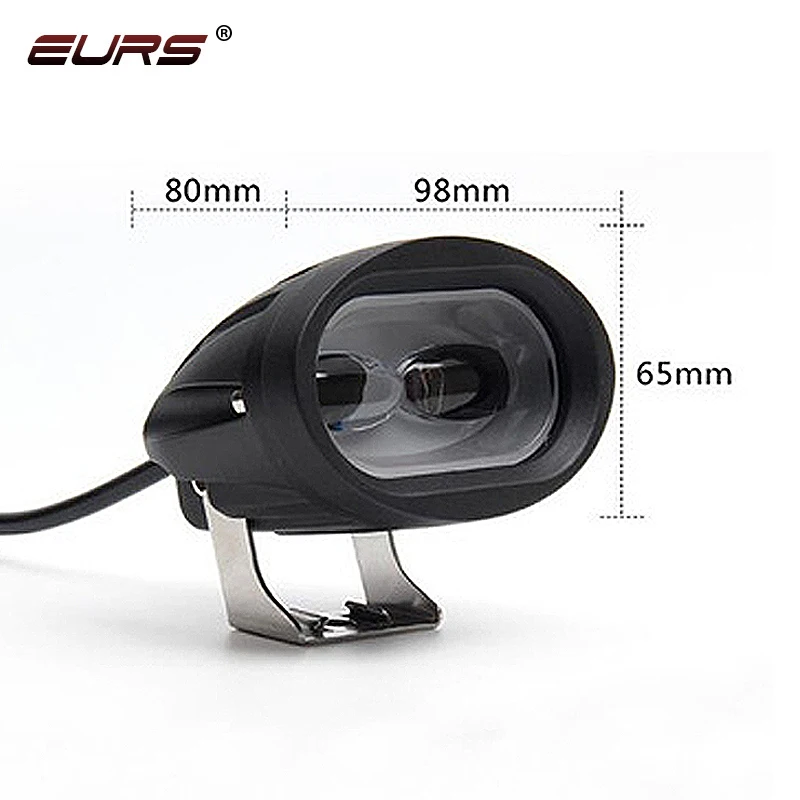 EURS Super Bright Motorcycle headlight Work lamp led spotlight 3000lm 6D motorbike accessories 3000K 6000K Motor headlamp 12V