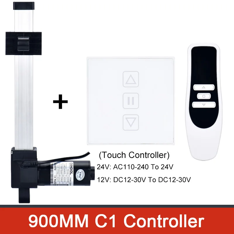 DHLA3000P 900MM Stroke 3D Printer Motor Control Reciprocating Small Plane Flat Push Sliding Table Guide Screw Linear Actuator