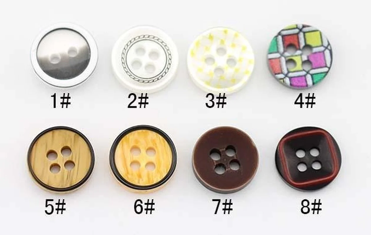 10pcs/bag of High Quality Fashion Resin Shirt Buttons Variety of Styles and Colors Shirt Buttons Cufflinks/Cardigan Buttons 11MM