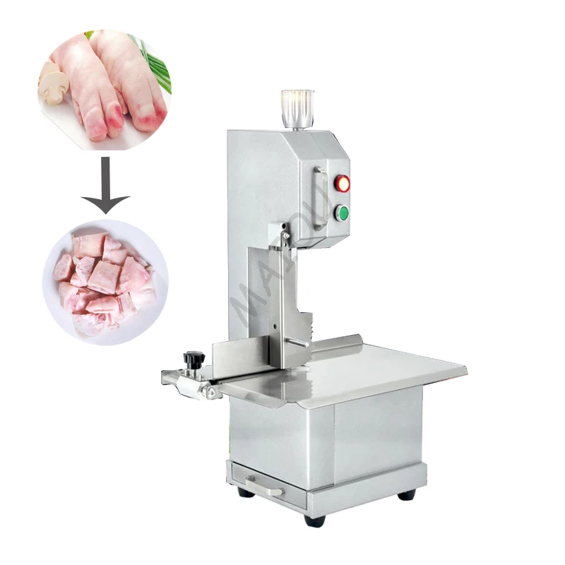 Commercial Meat Saw Band Bone Cutting Machine Electric Bone Saw Machine Kitchen Chicken  Fish Meat Bone Cutting Machine