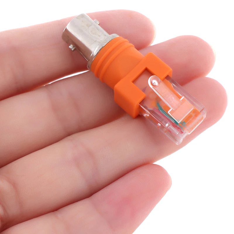 1 قطعة BNC أنثى إلى RJ45 ذكر محوري اقناع برميل مقرنة محول RJ45 إلى RF موصل