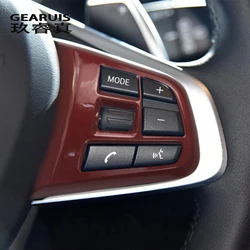 For BMW X1 F48 X2 F47 2 Series Active Tourer F45 Car Steering Wheel Button Frame Decoration Cover Stickers Trim Auto Accessories