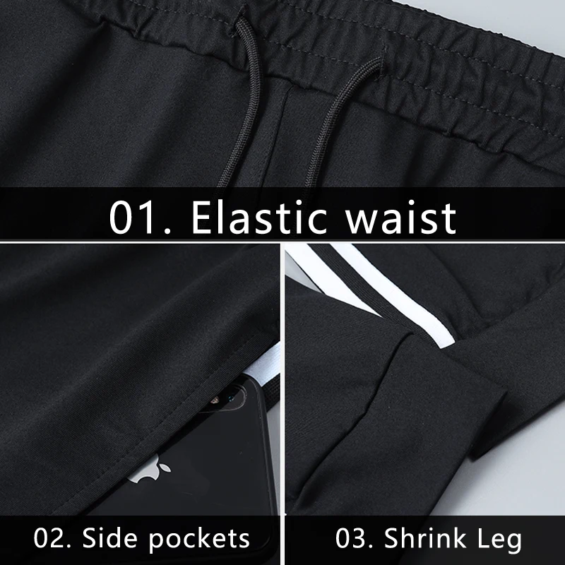 Pantaloni sportivi da jogging da uomo a righe elastiche termoretraibili Pantaloni sportivi da fitness per allenamento all\'aperto casual Pantaloni da