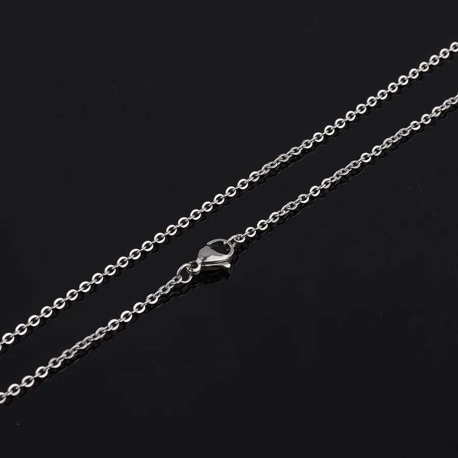 20pcs/lot 55cm 1mm/1.5mm/2mm thin 3 color Stainless steel chain necklace DIY  style temperament  jewelry chain