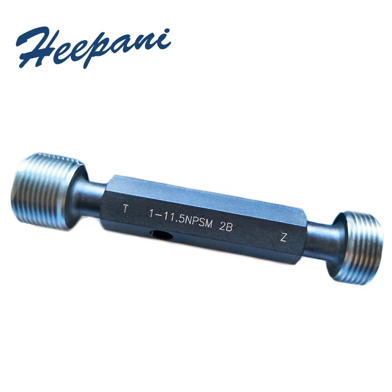 Calibradores de enchufe de tornillo NPSM go y no go 1/2-14, 1/4-18, 1/8-27, 3/4-14, 1 pulgada-3 pulgadas, sistema americano, calibrador de enchufe de rosca redonda NPSM