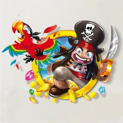 3D Pirate Figure Wall Decals Vinyl Mural Stickers Home Decoration Anime Poster for Kids Room Boy Bedroom Adhesive Wallpaper