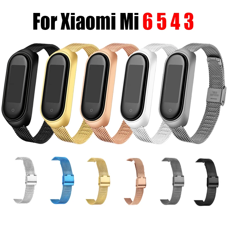 

Metal Strap For Xiaomi Mi Band 6 5 4 3 Stainless Steel Bracelet Wristband For MI Band 4 5 Replacement Strap Wristband For Band 6