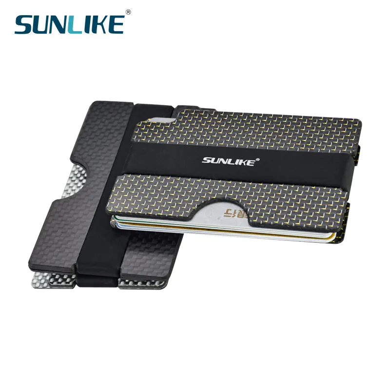 2021 Simple and Fashionable Men's RFID Anti-Theft ID Card Holder Carbon Fiber Wallet